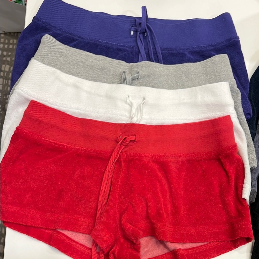 Women's Hard Tail Terry Shorts - Red, Gray, White, Purple